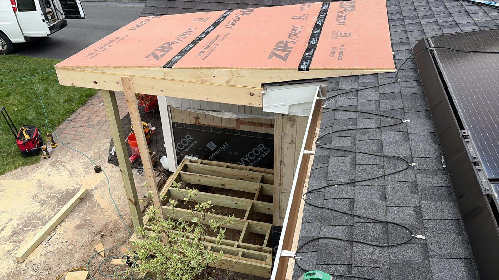 Cedar Shake Porch Addition – Webster, MA